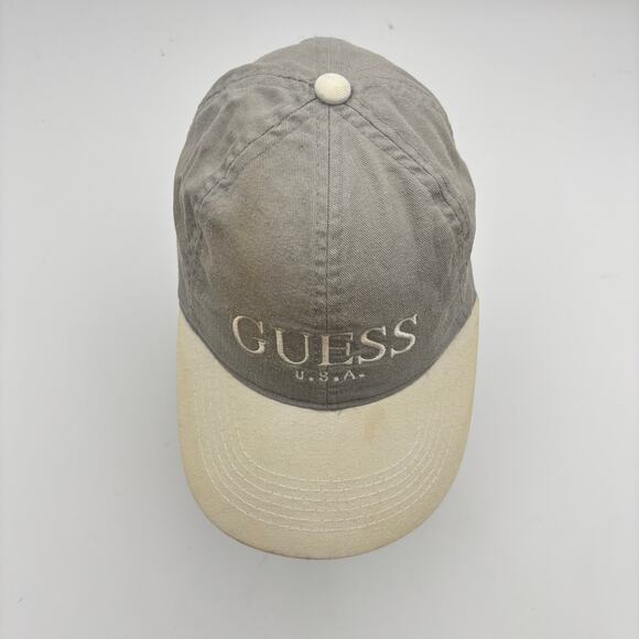 Vintage Guess U.S.A Two Tone Snapback Baseball Cap Hat - Picture 6 of 12